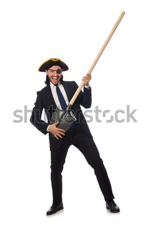 Funny pirate isolated on the white Stock photo © Elnur