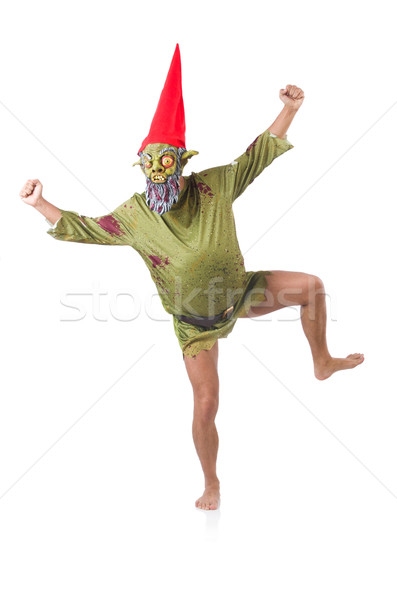 Wilde man geïsoleerd witte grappig vet Stockfoto © Elnur
