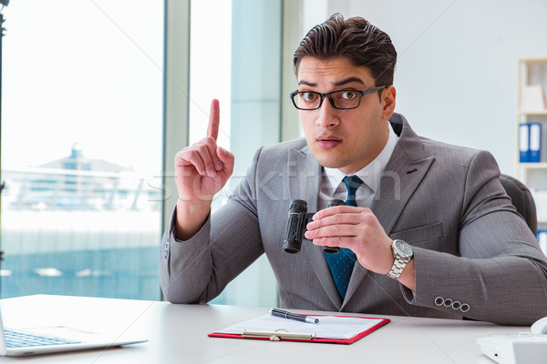 Man looking for errors and mistakes in report Stock photo © Elnur