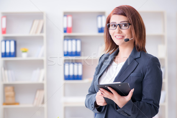 [[stock_photo]]: Centre · d'appel · opérateur · travail · clientèle · ordinateur · internet