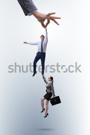 Stock photo: Recruitment concept with hand picking employee