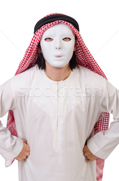 Emiraty biały biznesmen garnitur zabawy teatr Zdjęcia stock © Elnur