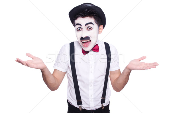 Personification of Charlie Chaplin on white Stock photo © Elnur