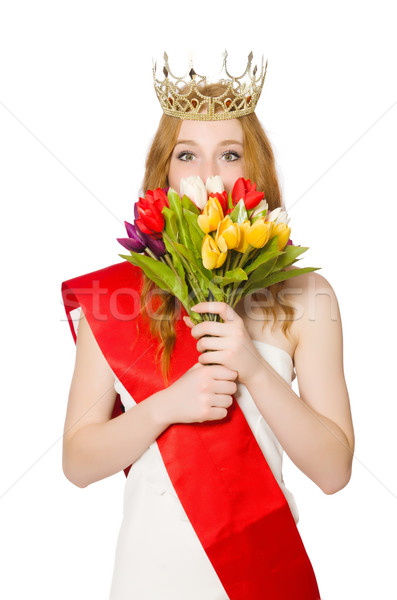 Beauté concours gagnant isolé blanche fleurs [[stock_photo]] © Elnur