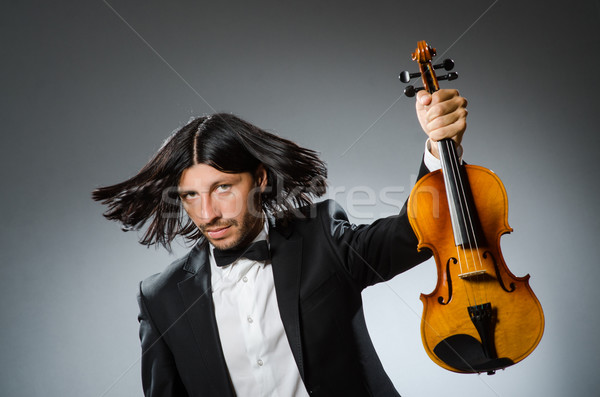 Foto stock: Homem · violino · jogador · diversão · soar · masculino