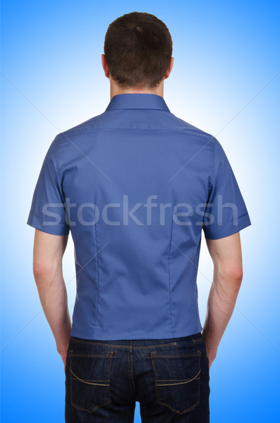 Male model with shirt isolated on white Stock photo © Elnur