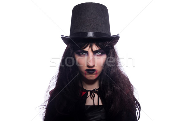 Sátán halloween izolált fehér lány buli Stock fotó © Elnur