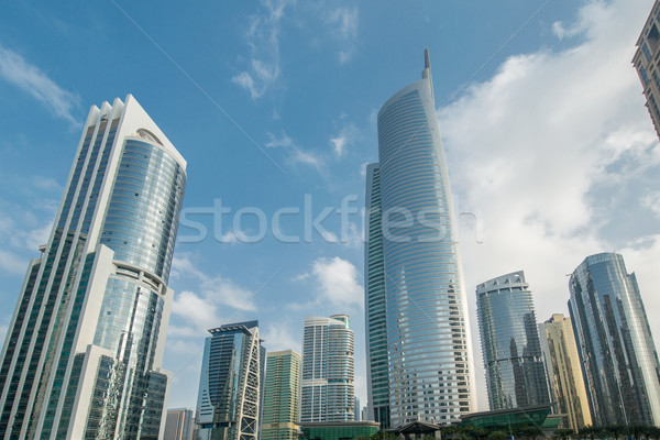 высокий Небоскребы Дубай воды бизнеса небе Сток-фото © Elnur