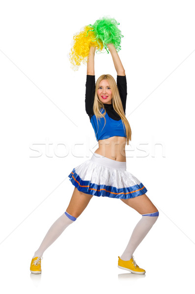 Woman cheerleader isolated on the white Stock photo © Elnur