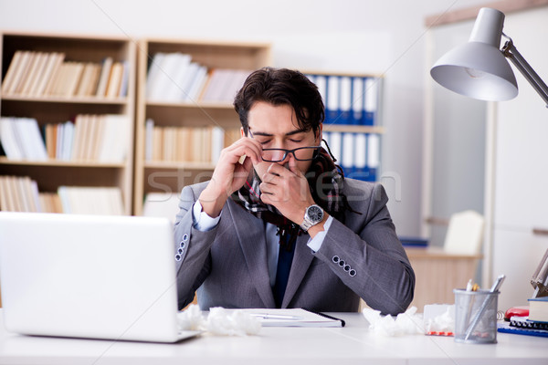 Malade malade affaires bureau affaires homme [[stock_photo]] © Elnur