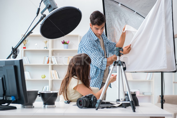 Jonge fotograaf werken foto studio business Stockfoto © Elnur