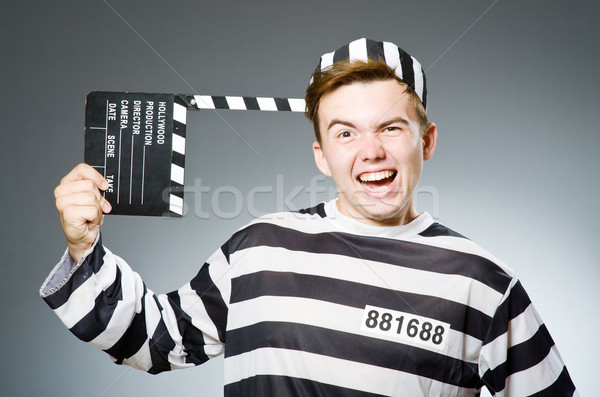 Stockfoto: Grappig · gevangenis · bewoner · film · politie · justitie