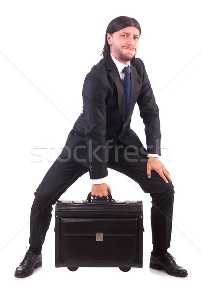 Geschäftsmann Geschäftsreise Gepäck glücklich Hintergrund Reise Stock foto © Elnur