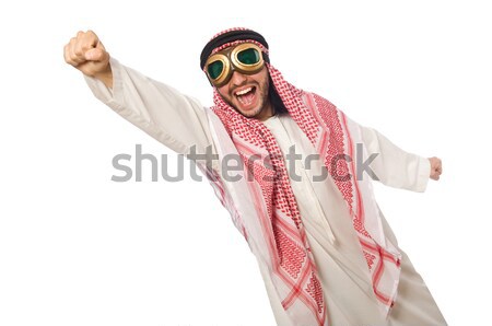 Árabe homem saltando alegria negócio feliz Foto stock © Elnur