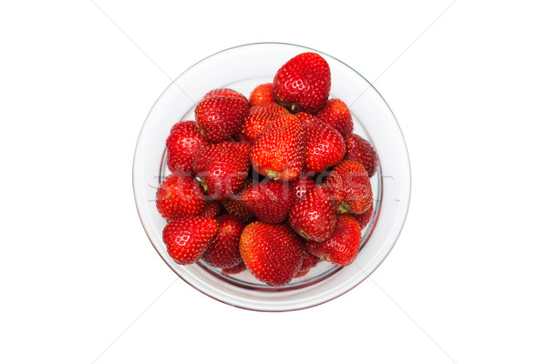Erdbeeren isoliert weiß Textur Essen Hintergrund Stock foto © Elnur