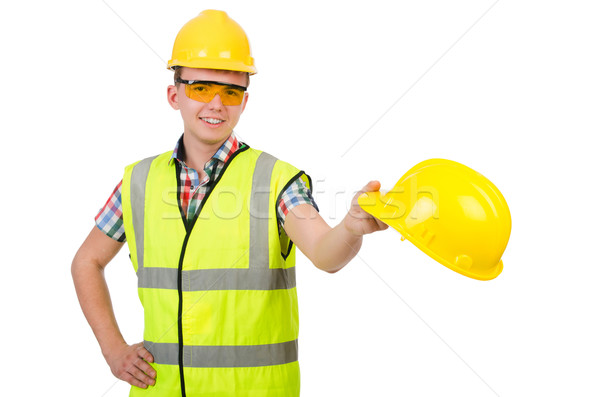 Industrielle travailleur isolé blanche homme construction [[stock_photo]] © Elnur