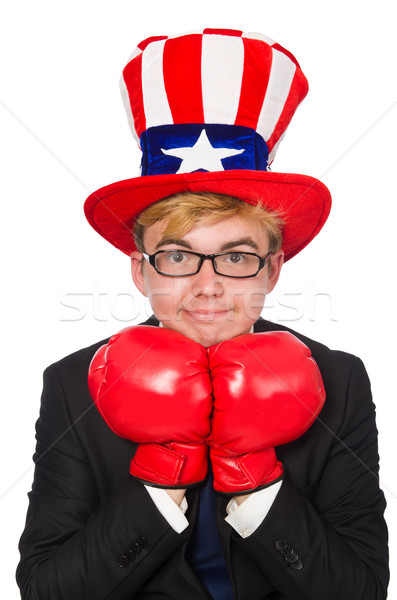 Man wearing hat with american symbols Stock photo © Elnur