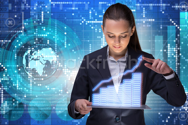 Businesswoman in stock trading business concept Stock photo © Elnur