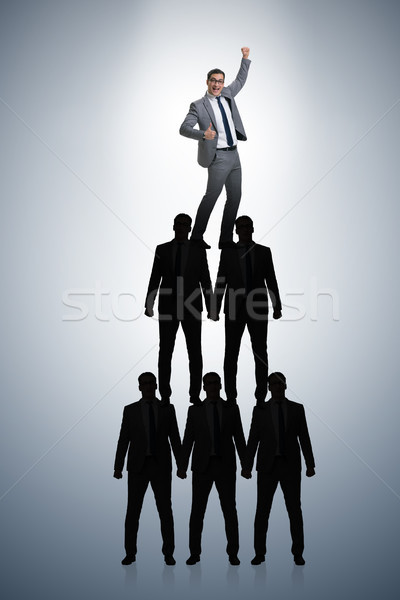 Businessman at the top of organisation chart Stock photo © Elnur