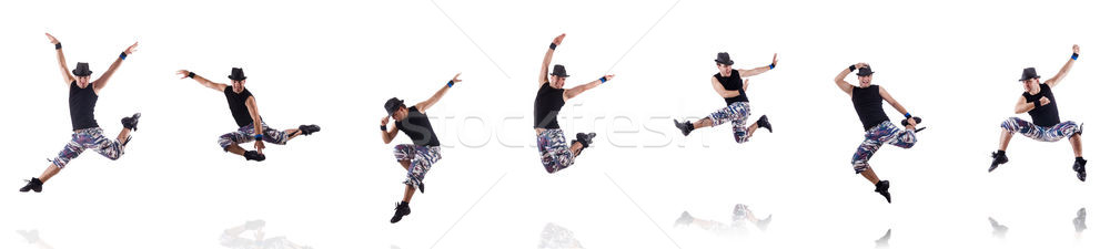 Táncos izolált fehér férfi divat modell Stock fotó © Elnur