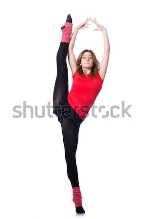Tineri gimnast alb femeie corp Imagine de stoc © Elnur