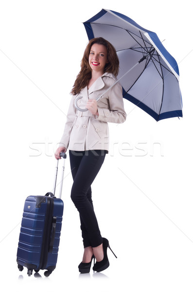 Jeune femme vacances affaires fille heureux fond [[stock_photo]] © Elnur