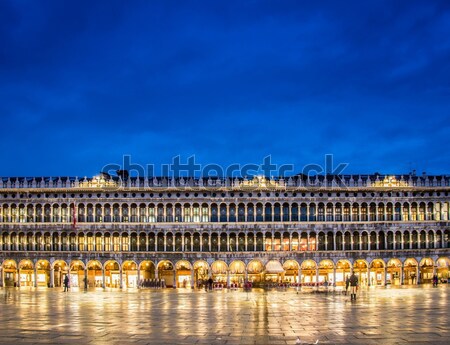 Evening view of saint mark square in Venice, Italy Stock photo © Elnur