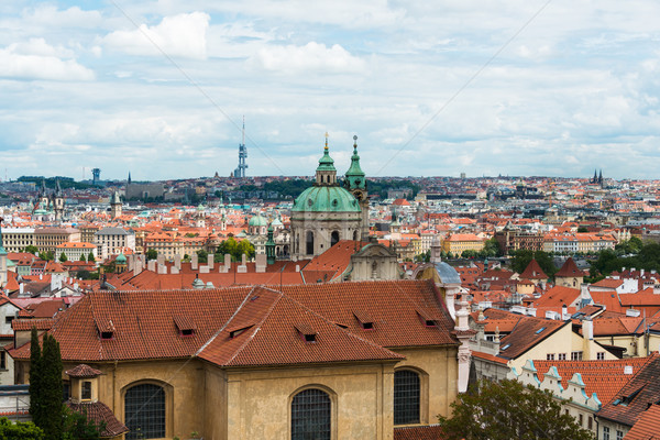 Stock photo: View of Prague on bright summer day