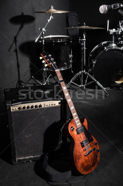 Szett hangszerek koncert zene háttér művészet Stock fotó © Elnur