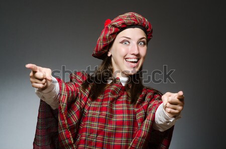 Funny scotsman with smoking pipe Stock photo © Elnur