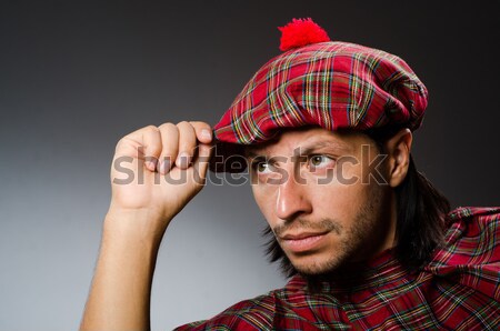 Funny scotsman with smoking pipe Stock photo © Elnur