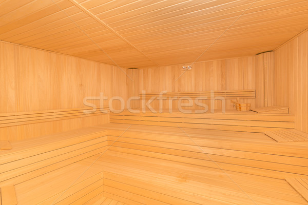 Sıcak ahşap sauna oda iç su Stok fotoğraf © Elnur