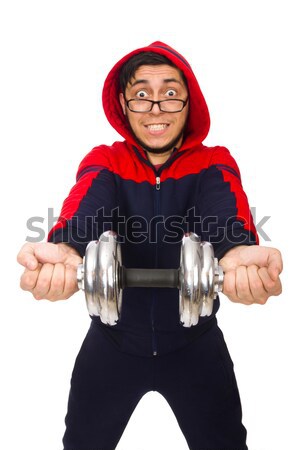Funny prisoner with dynamite  isolated on gray Stock photo © Elnur