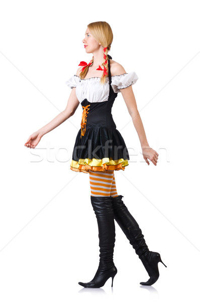 Woman in bavarian costume isolated on white Stock photo © Elnur