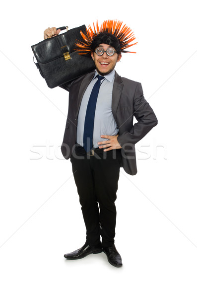 Funny man with mohawk hairstyle Stock photo © Elnur