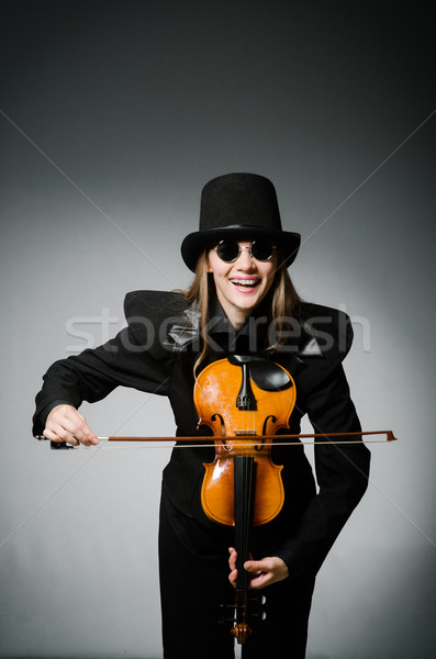 Woman playing classical violin in music concept Stock photo © Elnur