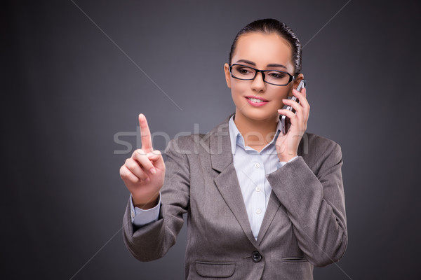 Foto stock: Mujer · de · negocios · teléfono · móvil · negocios · mano · teléfono · tecnología