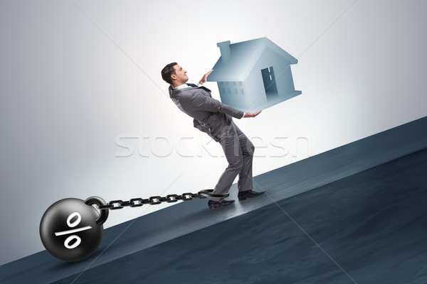 Empresário hipoteca dívida financiamento dinheiro homem Foto stock © Elnur