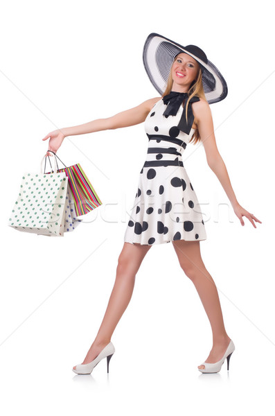 Meisje goede winkelen witte vrouw gelukkig Stockfoto © Elnur