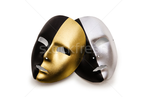 Parlak maskeler yalıtılmış beyaz yüz arka plan Stok fotoğraf © Elnur
