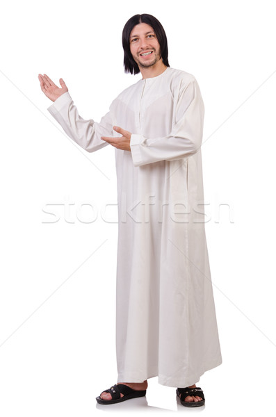 Genç rahip İncil yalıtılmış beyaz siyah Stok fotoğraf © Elnur
