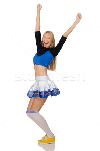 Cheerleader isolé blanche femme sourire école [[stock_photo]] © Elnur