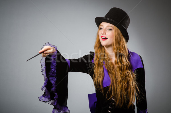 Witch brudne strony uśmiech garnitur portret Zdjęcia stock © Elnur