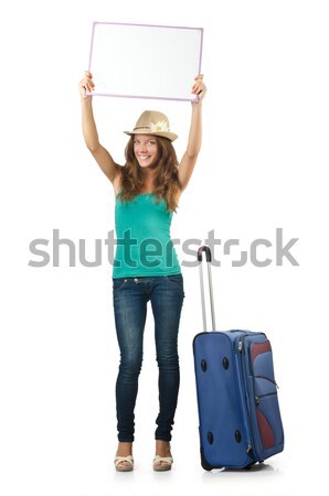 Reise Urlaub Gepäck weiß Frau Mädchen Stock foto © Elnur