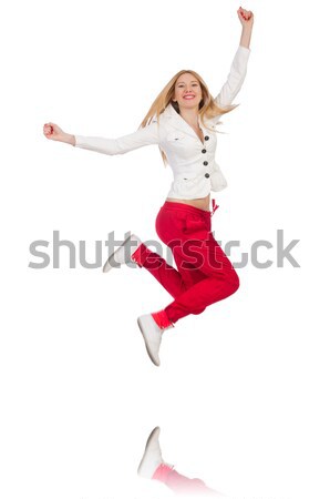 Woman in red costume in sports sporting concept Stock photo © Elnur
