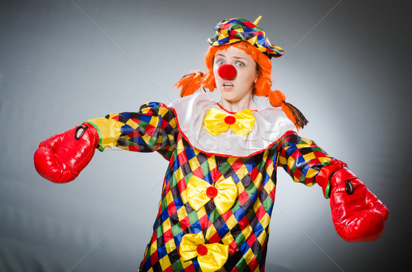Grappig clown komisch glimlach gelukkig sport Stockfoto © Elnur