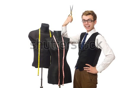 Jóvenes empleado maletín aislado blanco negocios Foto stock © Elnur