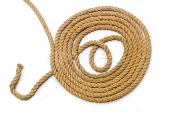Concept with long hemp rope Stock photo © Elnur