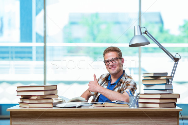 Young male student preparing for high school exams Stock photo © Elnur