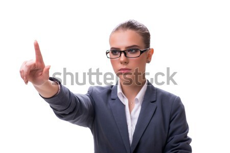 The strict serious businesswoman isolated on white Stock photo © Elnur